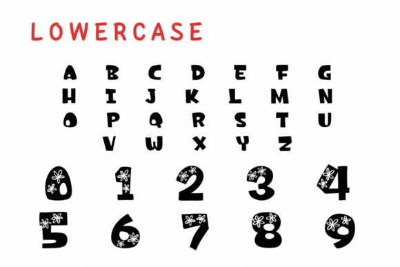Flower Poppy Font PNG with transparent background - Preview 2