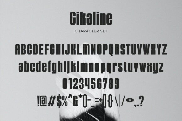 Gikaline Font PNG with transparent background - Preview 1