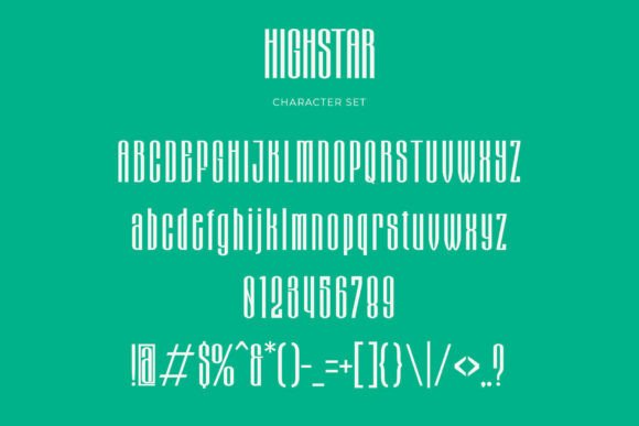 Highstar Font font preview - 1