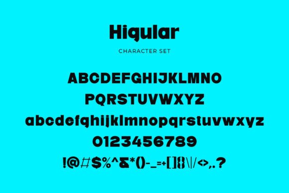 Higular Font PNG with transparent background - Preview 1