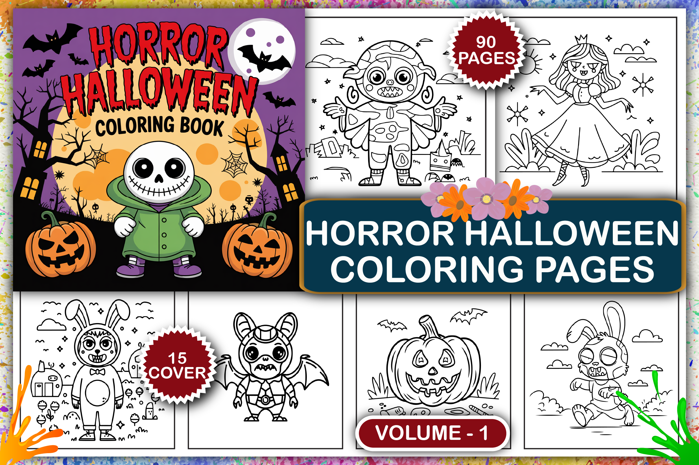 Horror Halloween Coloring Pages for Kids