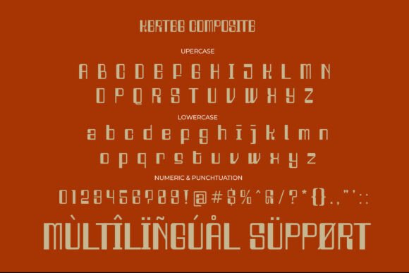 Kerteg Font PNG with transparent background - Preview 2