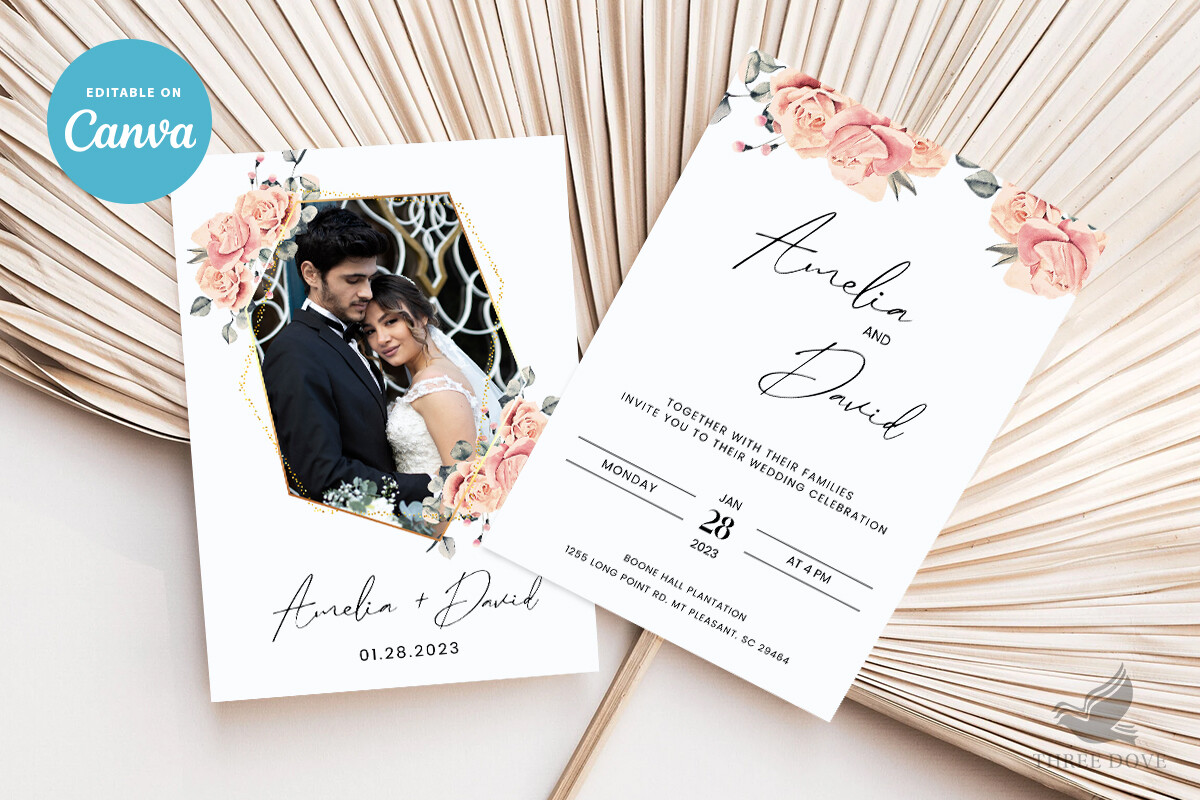 Photo Wedding Invitation Template - 010