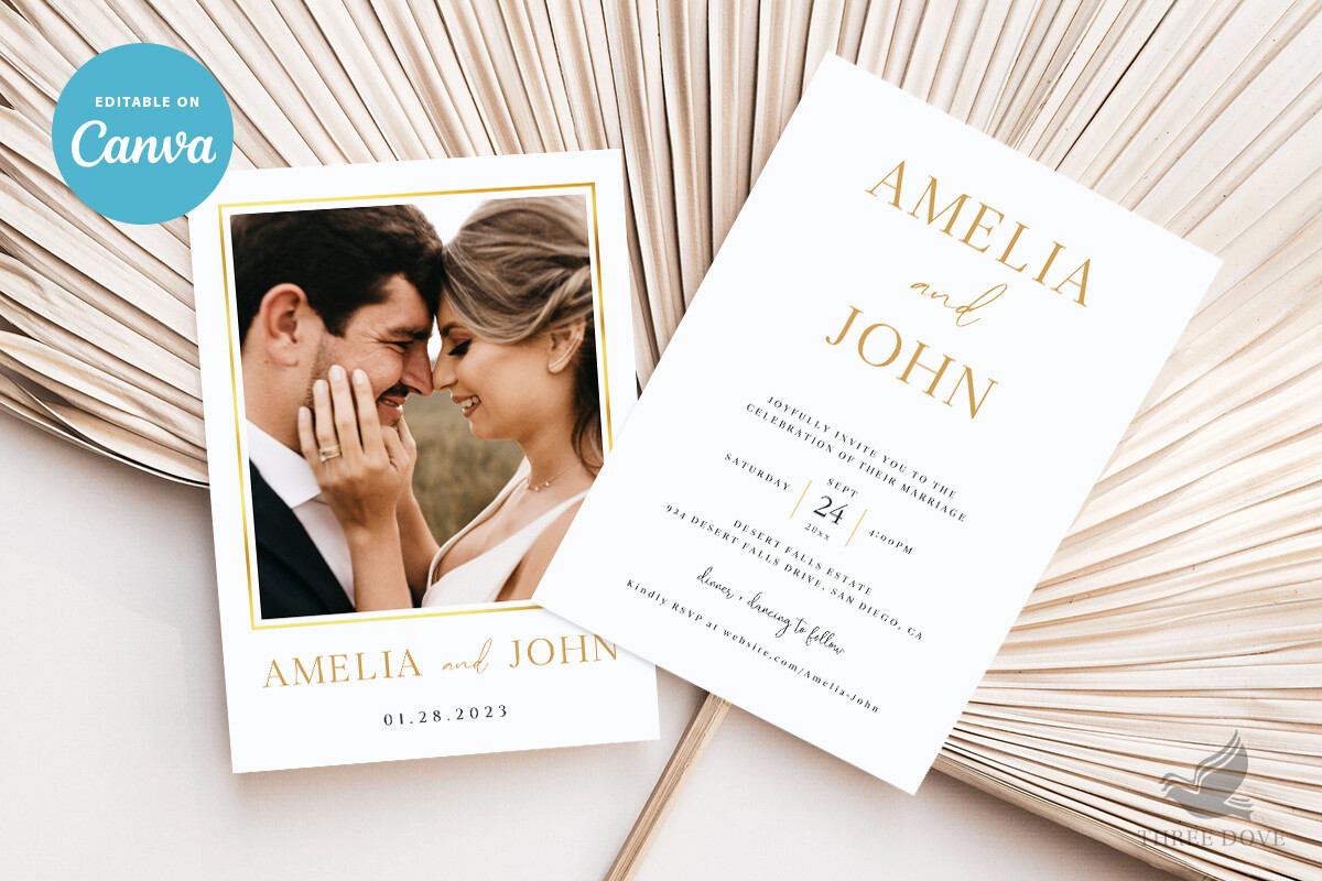 Photo Wedding Invitation Template - 011