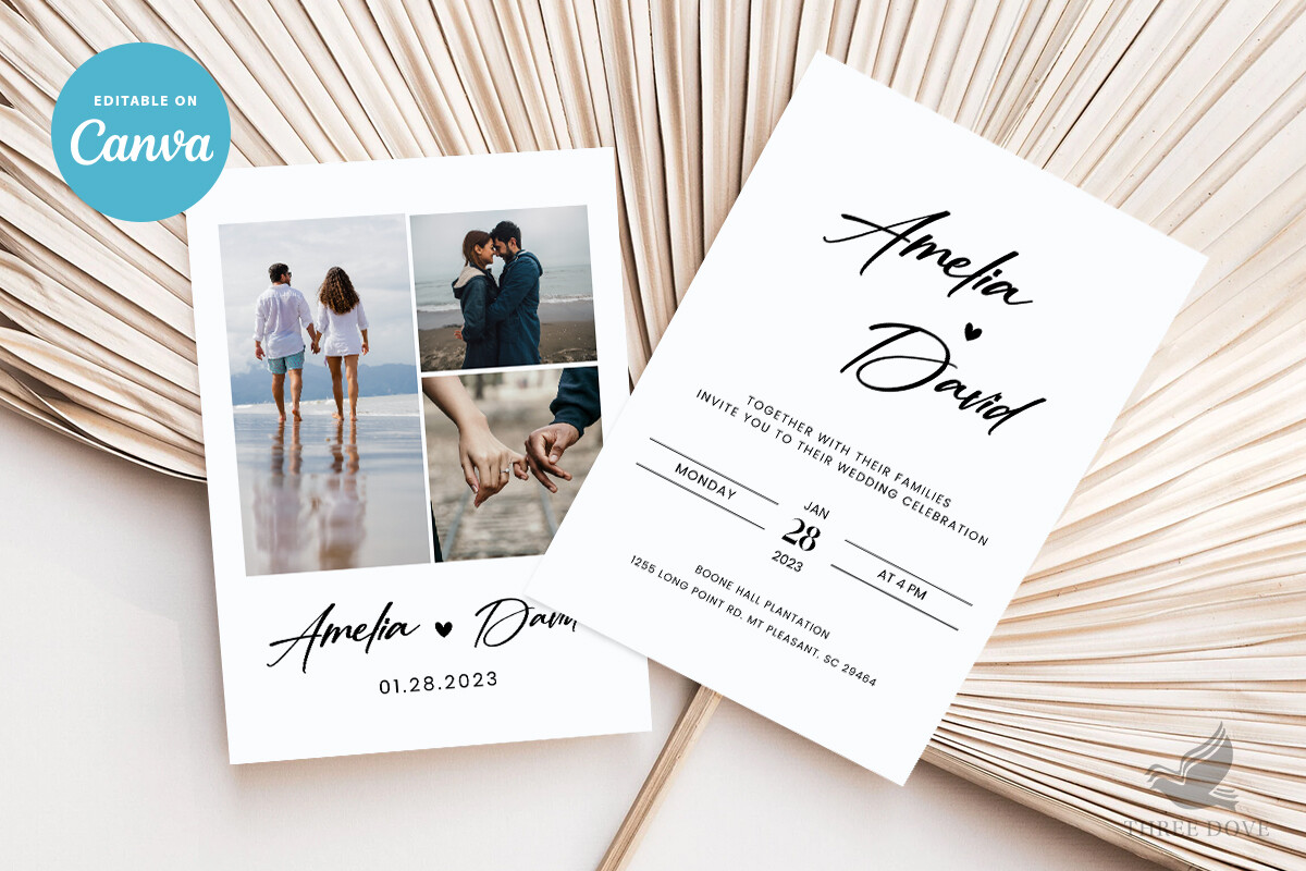 Photo Wedding Invitation Template - 013