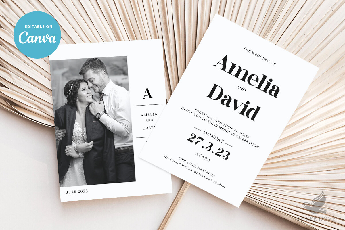 Photo Wedding Invitation Template - 02