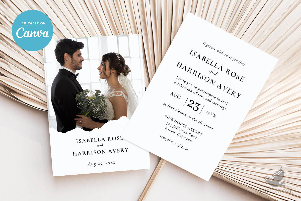 Photo Wedding Invitation Template - 03