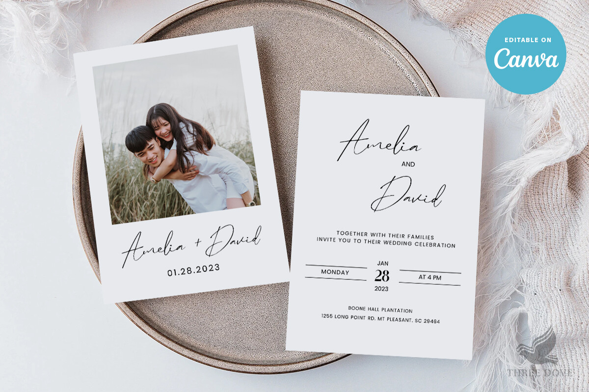 Photo Wedding Invitation Template - 04