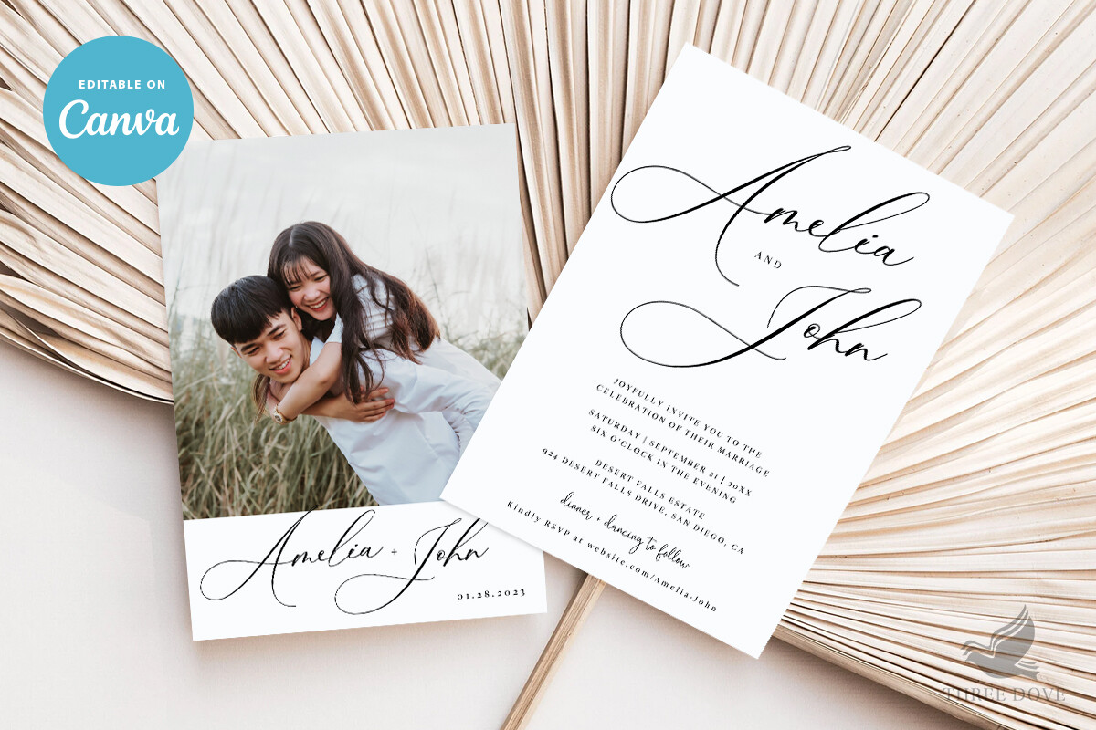 Photo Wedding Invitation Template - 05