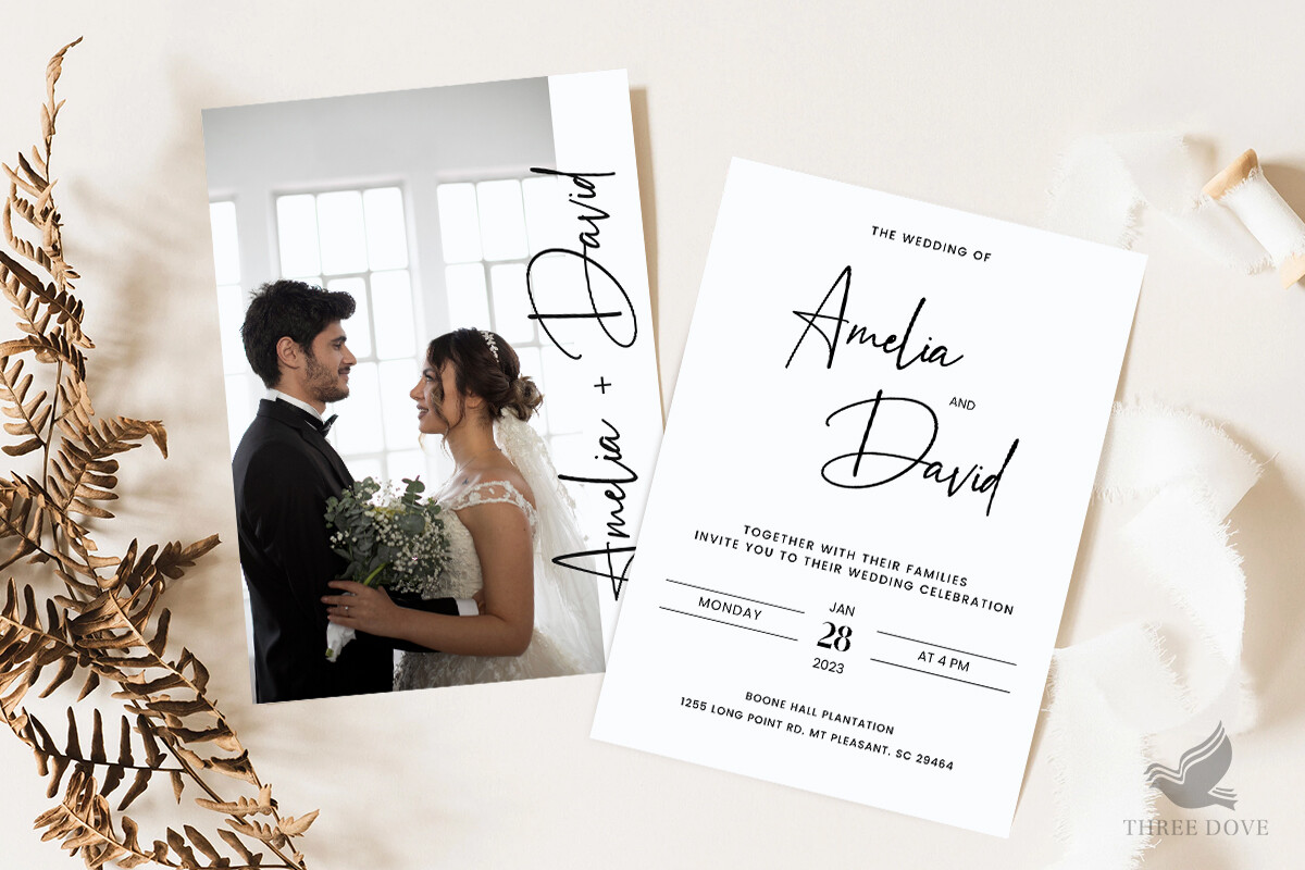 Photo Wedding Invitation Template - 06