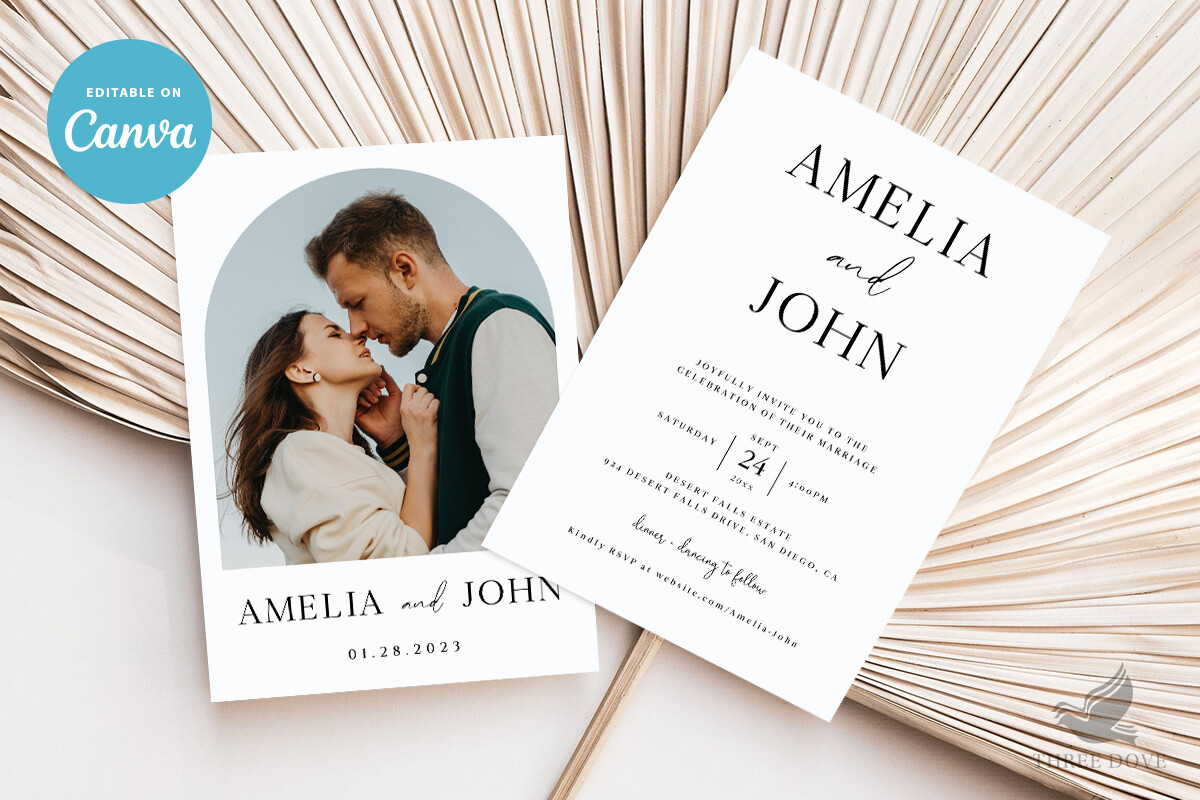 Photo Wedding Invitation Template - 07