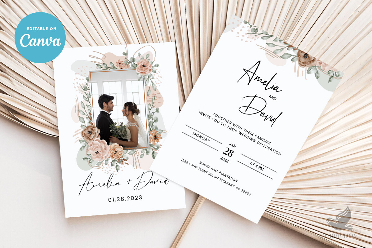 Photo Wedding Invitation Template - 08