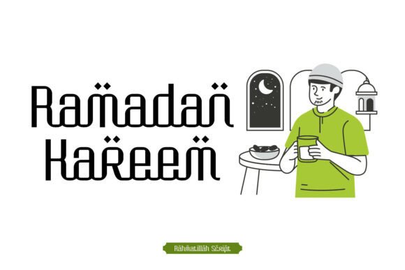 Rahmatillah Script Font PNG with transparent background - Preview 3