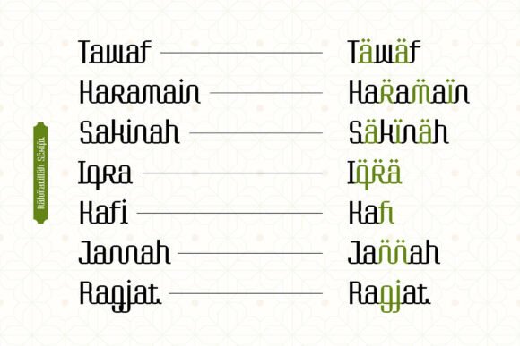 Rahmatillah Script Font PNG with transparent background - Preview 4
