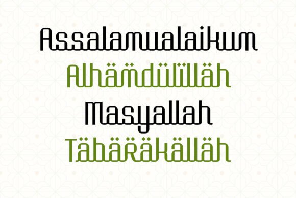 Rahmatillah Script Font PNG with transparent background - Preview 5
