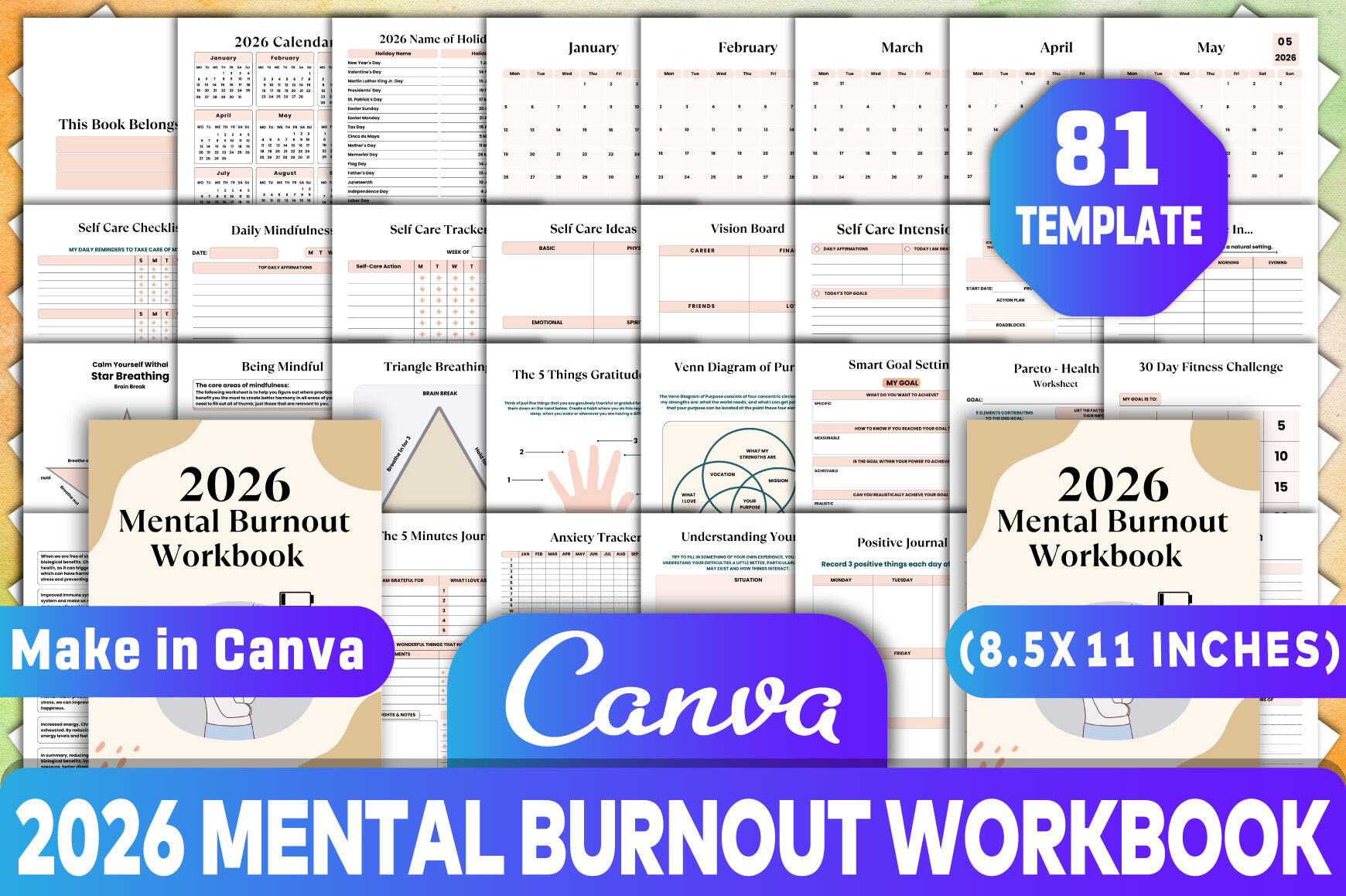 2026 Mental Burnout Workbook Canva Graphic by KDP GRAVITY · Creative ...