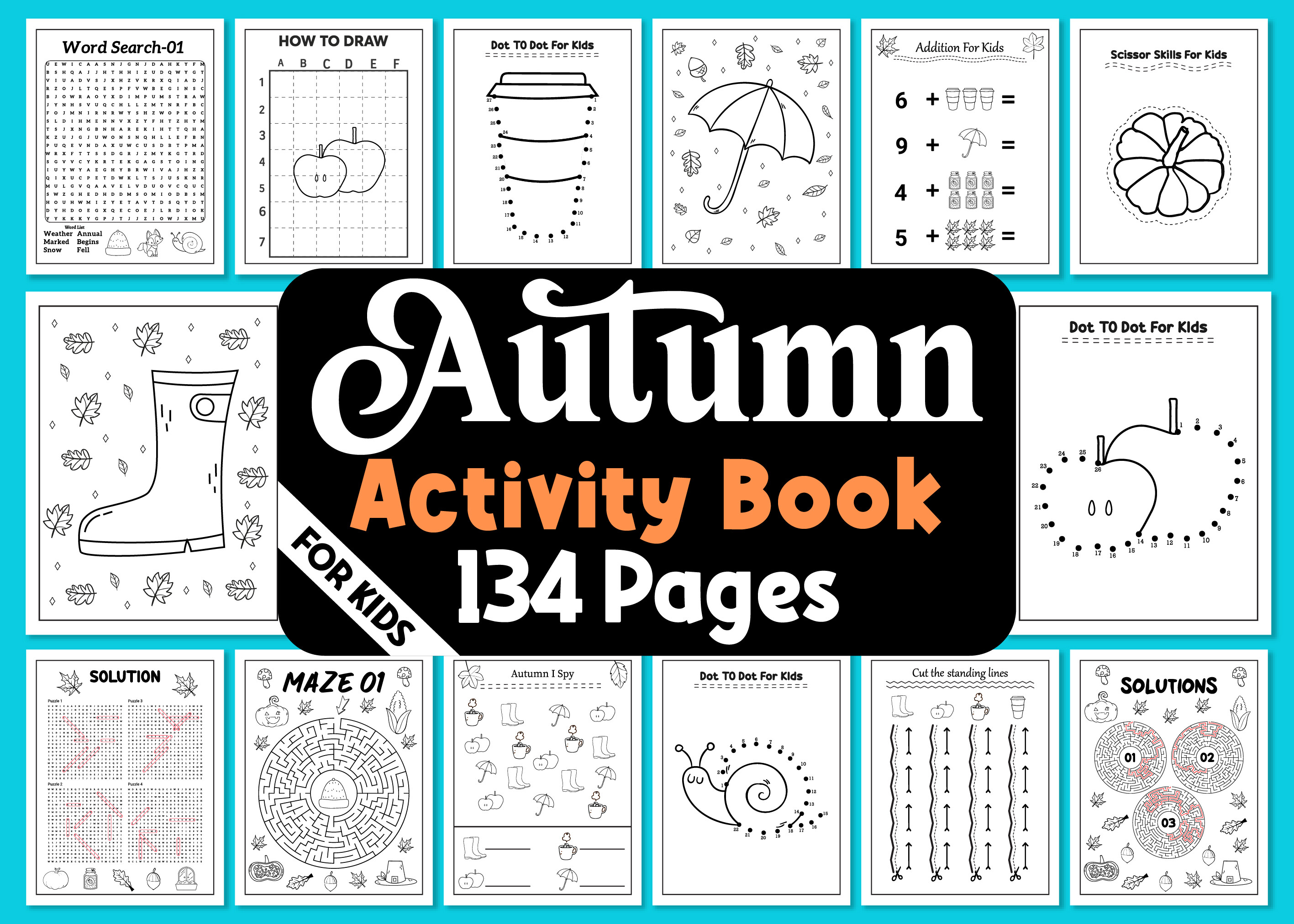 Autumn Activity Book for Kids - KDP