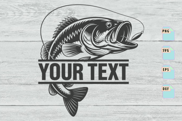 bass fish hook svg Jumping and Fishing Cut File Vector Cricut Clipart – DNKWorkshop Weekend Hooker Bass Fish and