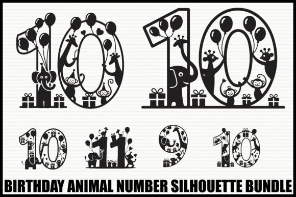 Birthday Animal Number Set