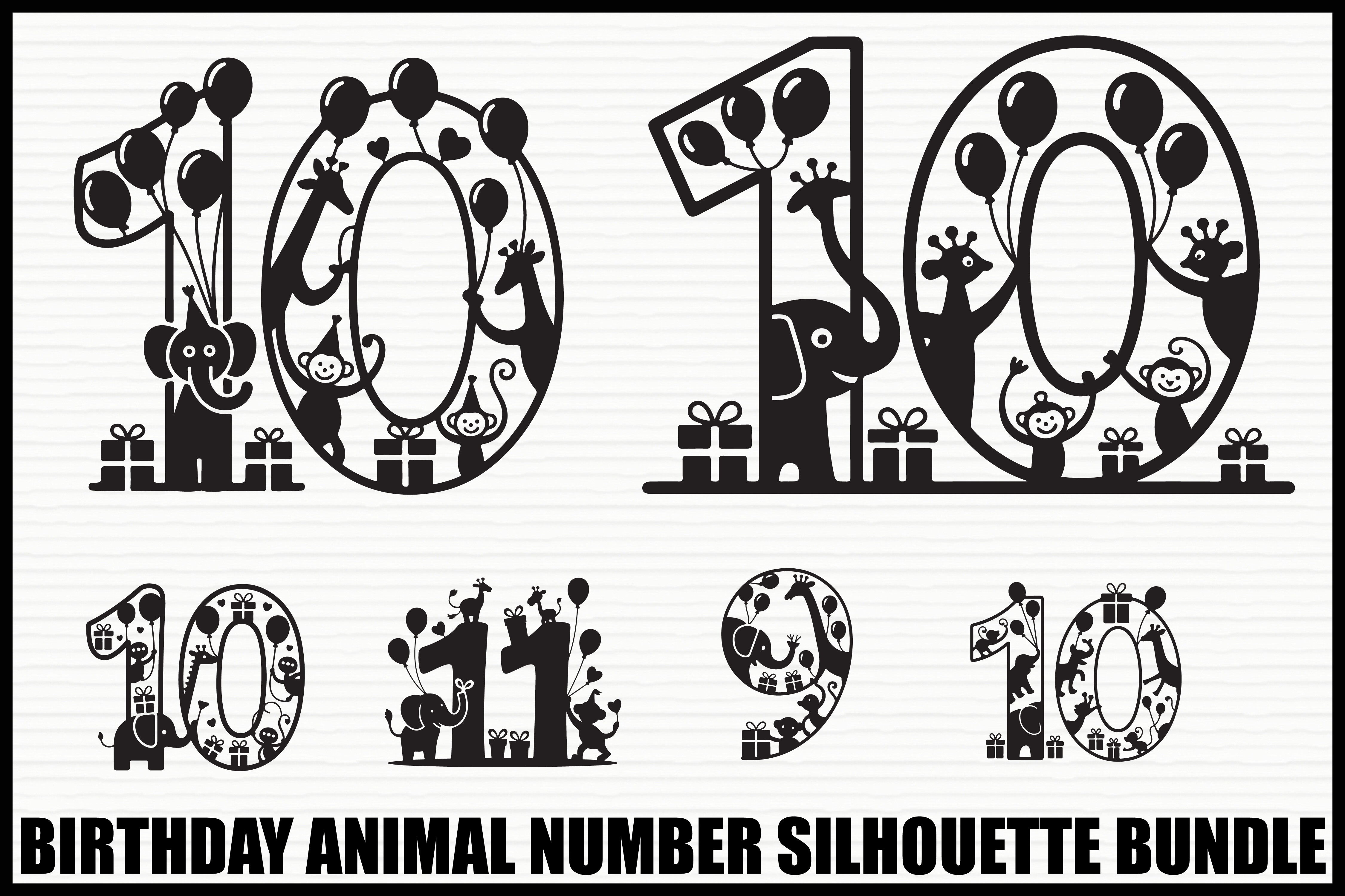 Birthday Animal Number Set