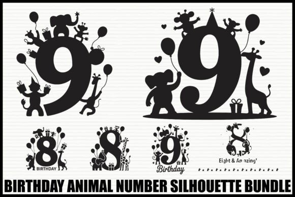 Birthday Animal Number Set