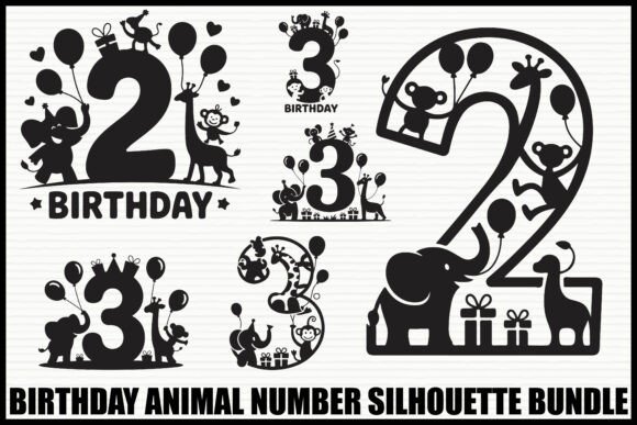 Birthday Animal Number Set