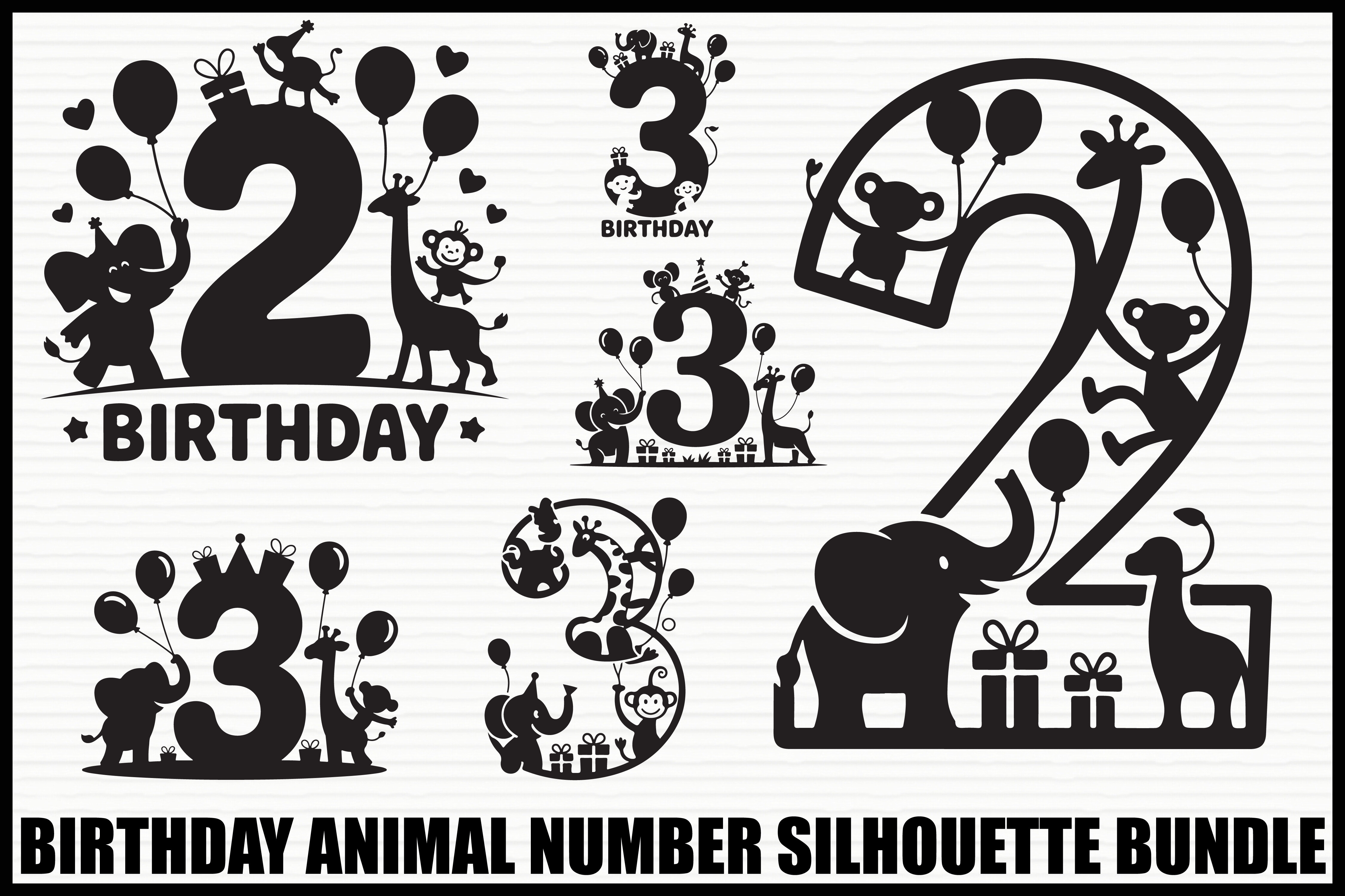 Birthday Animal Number Set
