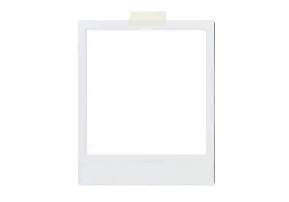 Blank Photo Frame with Tape PNG