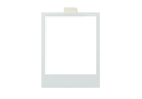 Blank Polaroid Frame Isolated on PNG