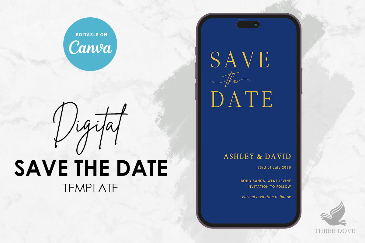 Dark Digital Save the Date Template