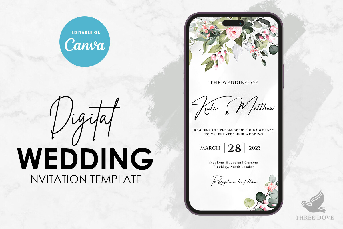 Digital Wedding Invitation Template