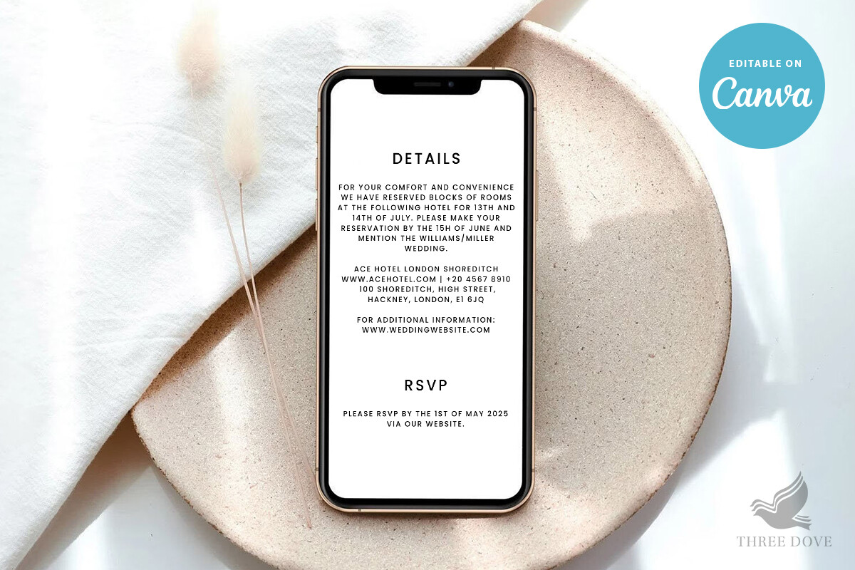 Digital Wedding Invitation Template