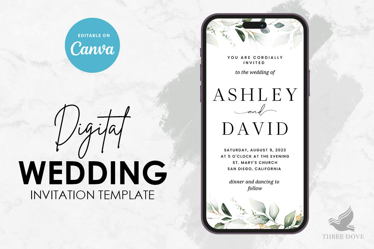 Digital Wedding Invitation Template