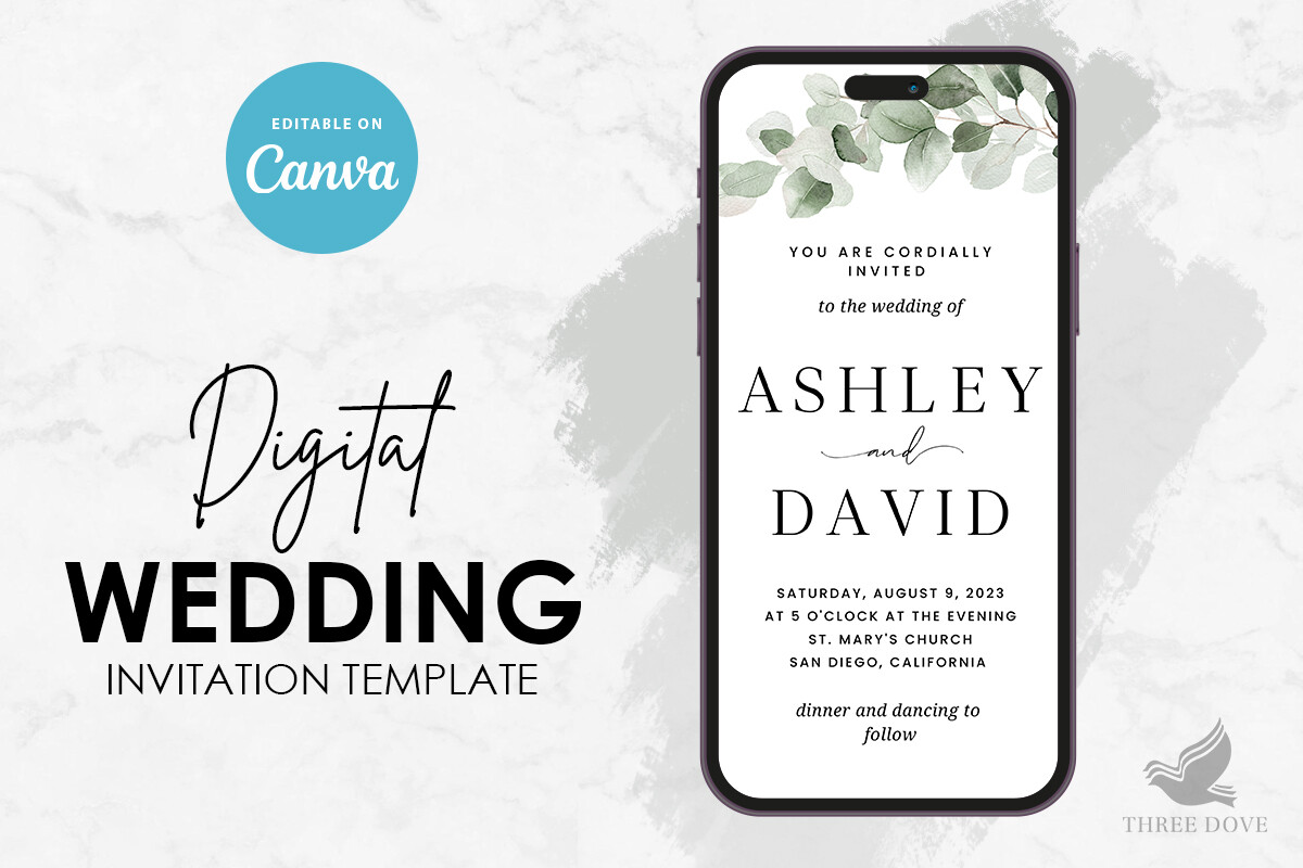 Digital Wedding Invitation Template