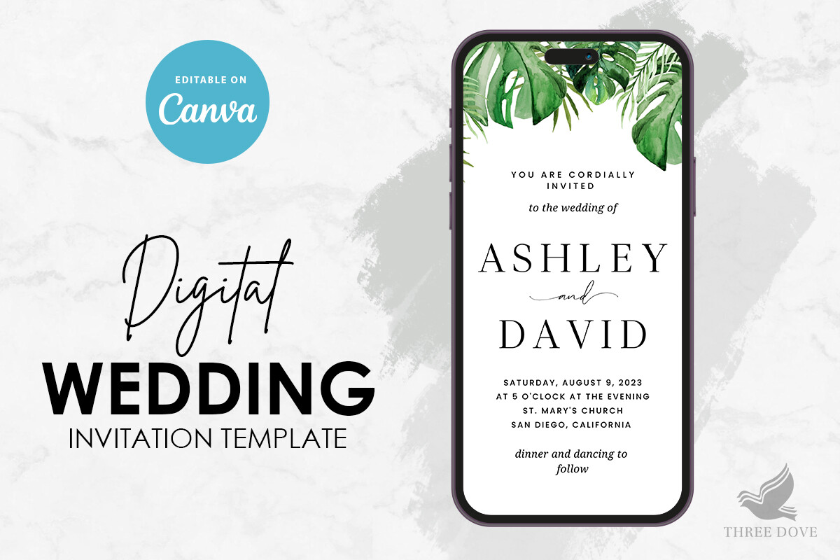 Digital Wedding Invitation Template
