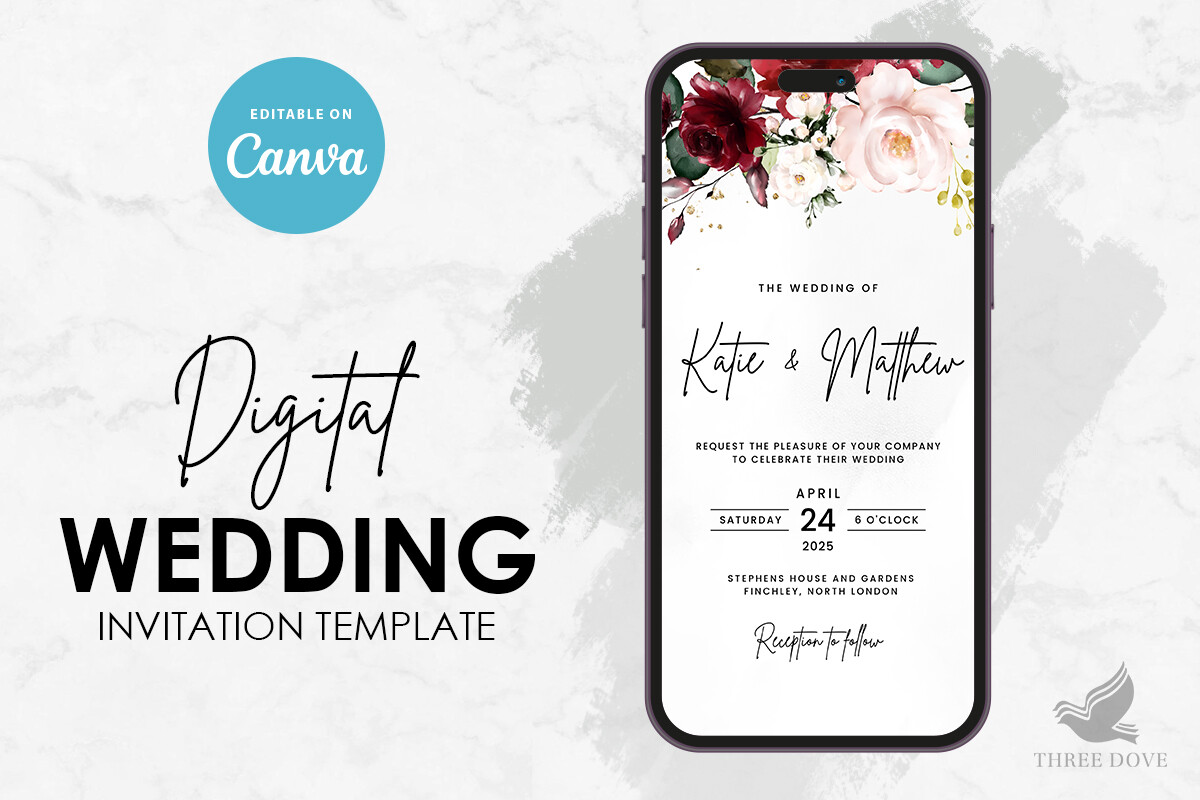 Digital Wedding Invitation Template