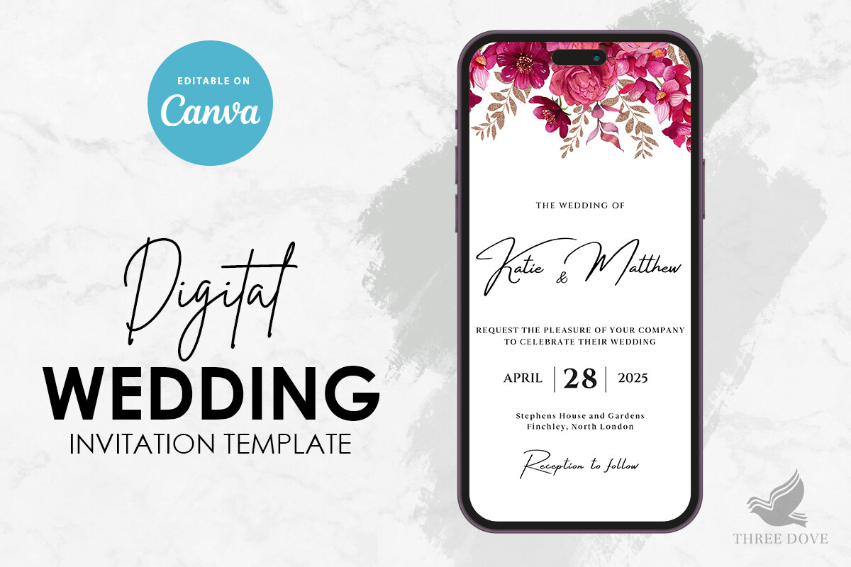 Digital Wedding Invitation Template