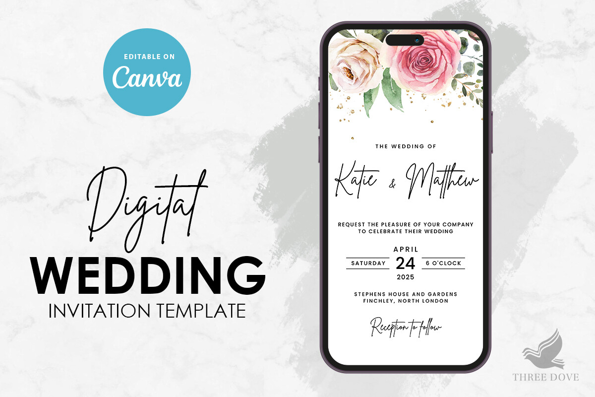 Digital Wedding Invitation Template