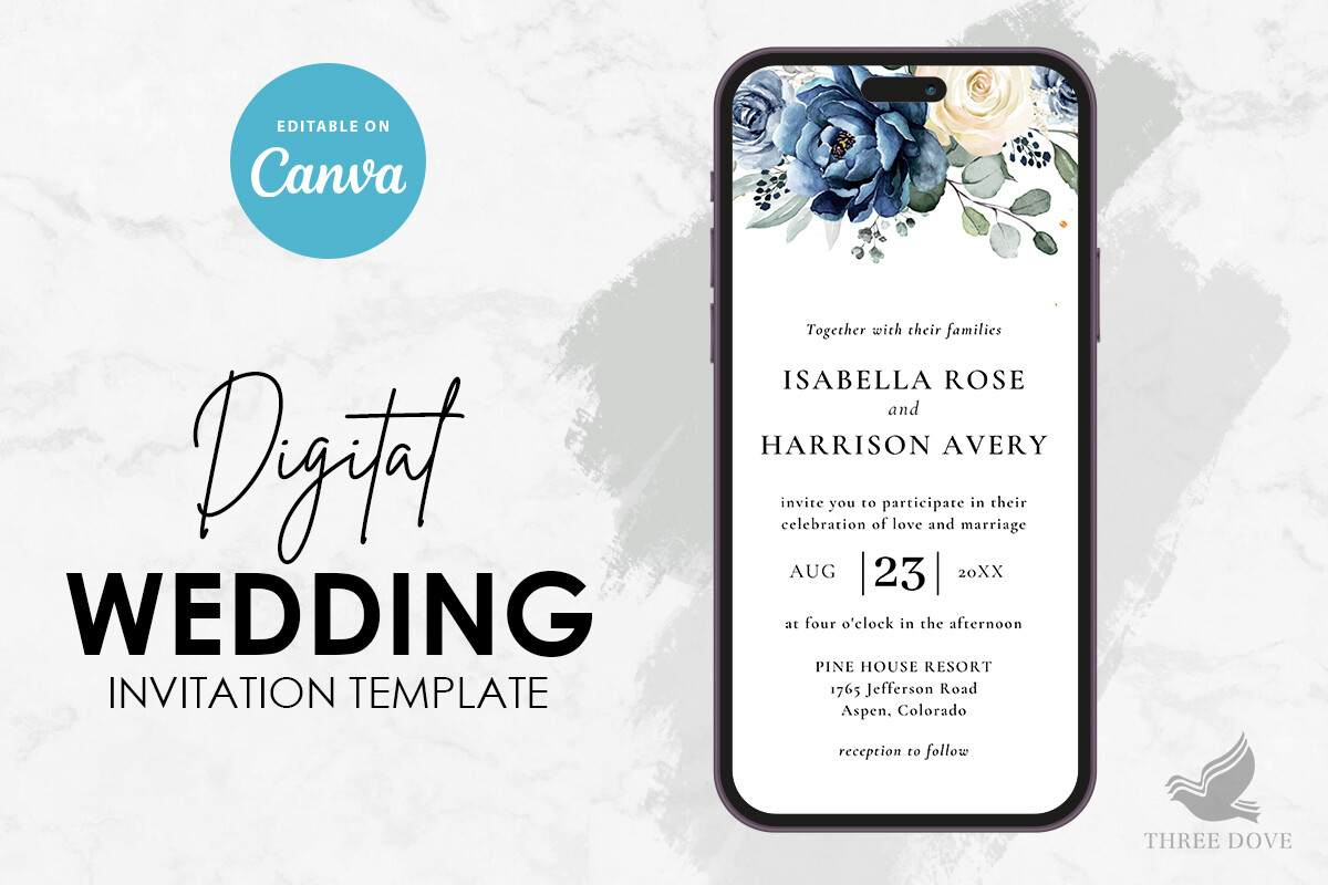 Digital Wedding Invitation Template