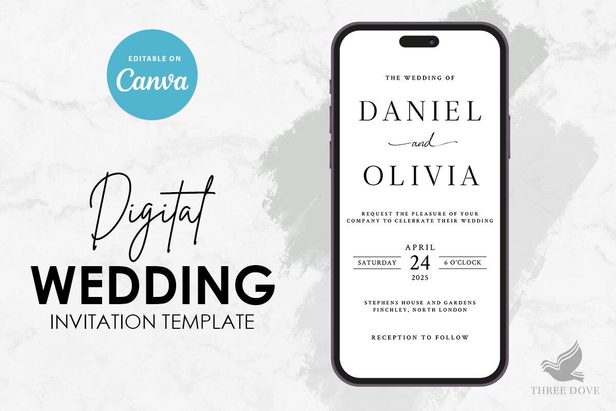 Digital Wedding Invitation Template