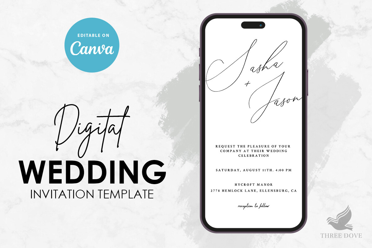 Digital Wedding Invitation Template