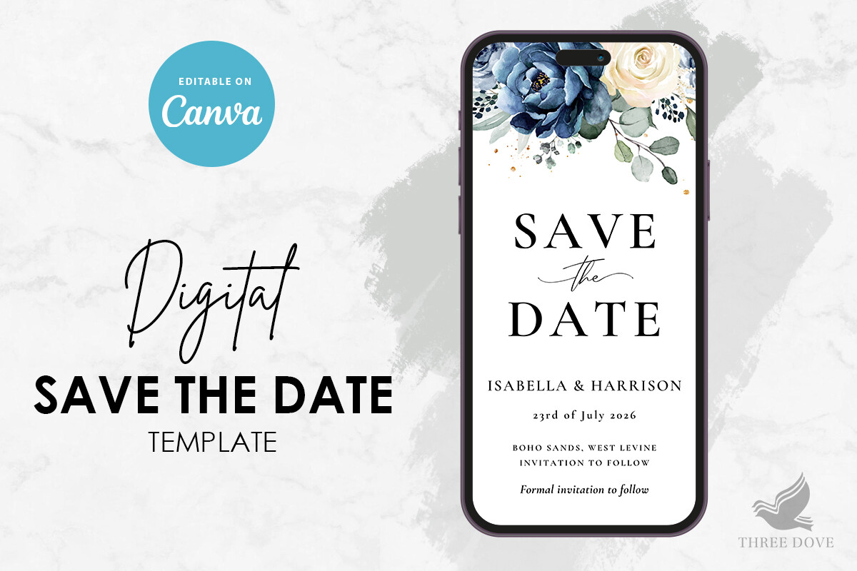 Floral Digital Save the Date Template