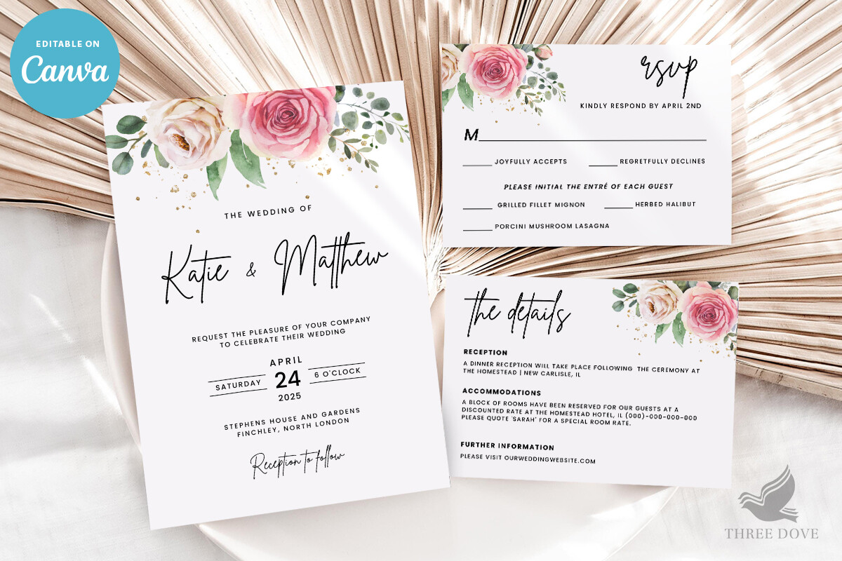 Floral Wedding Invitation Bundle
