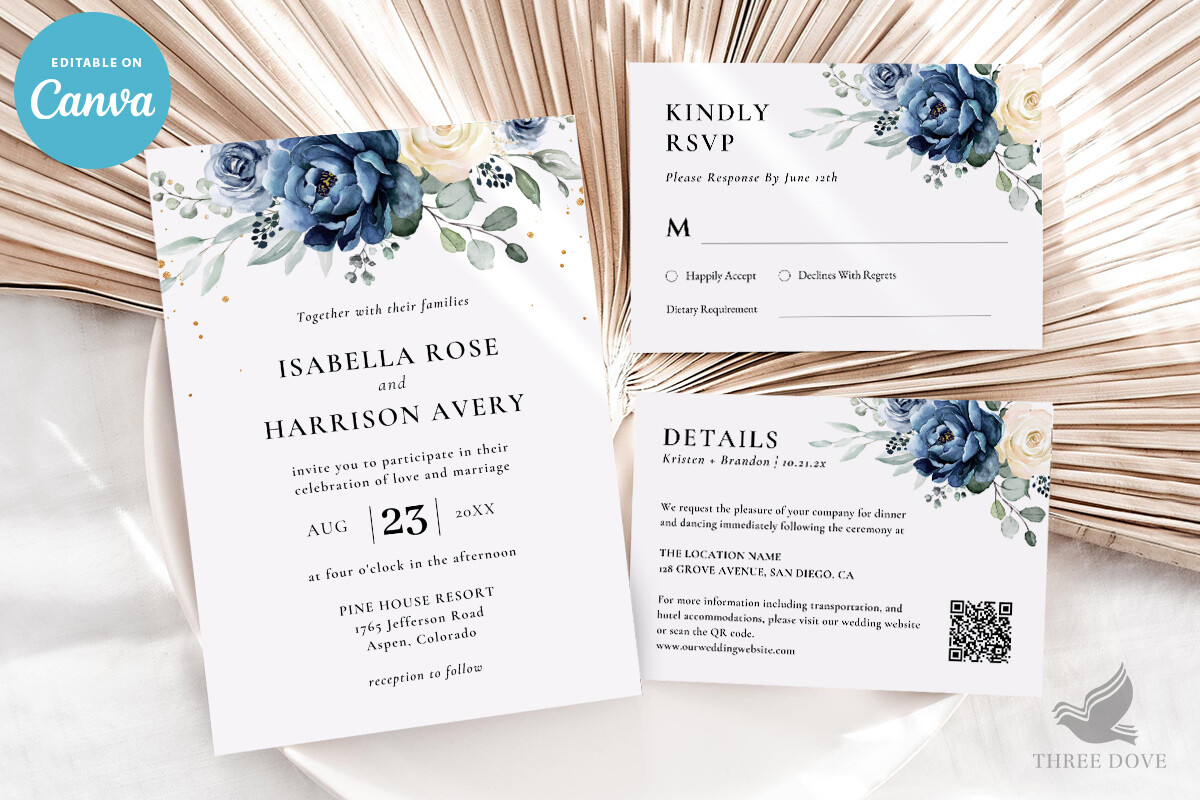 Floral Wedding Invitation Bundle