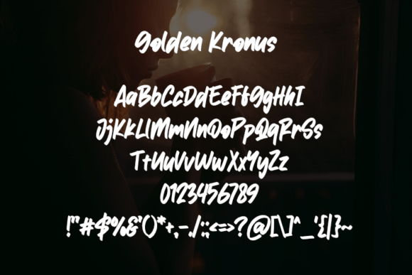 Golden Kronus Font PNG with transparent background - Preview 1