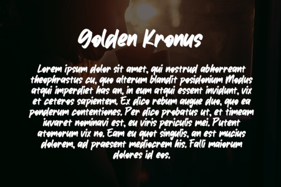 Golden Kronus Font PNG with transparent background - Preview 2