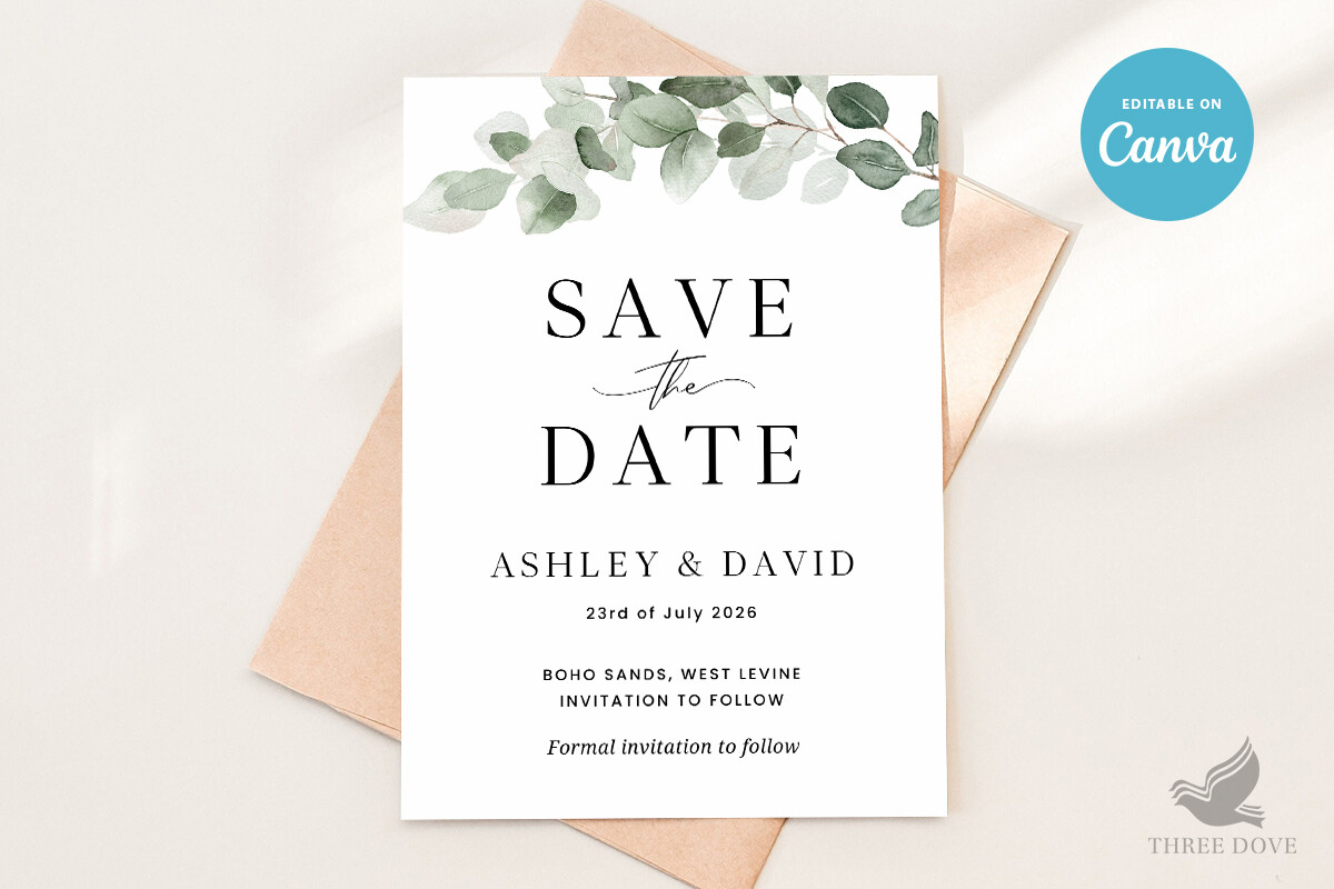 Greenery Save the Date Template