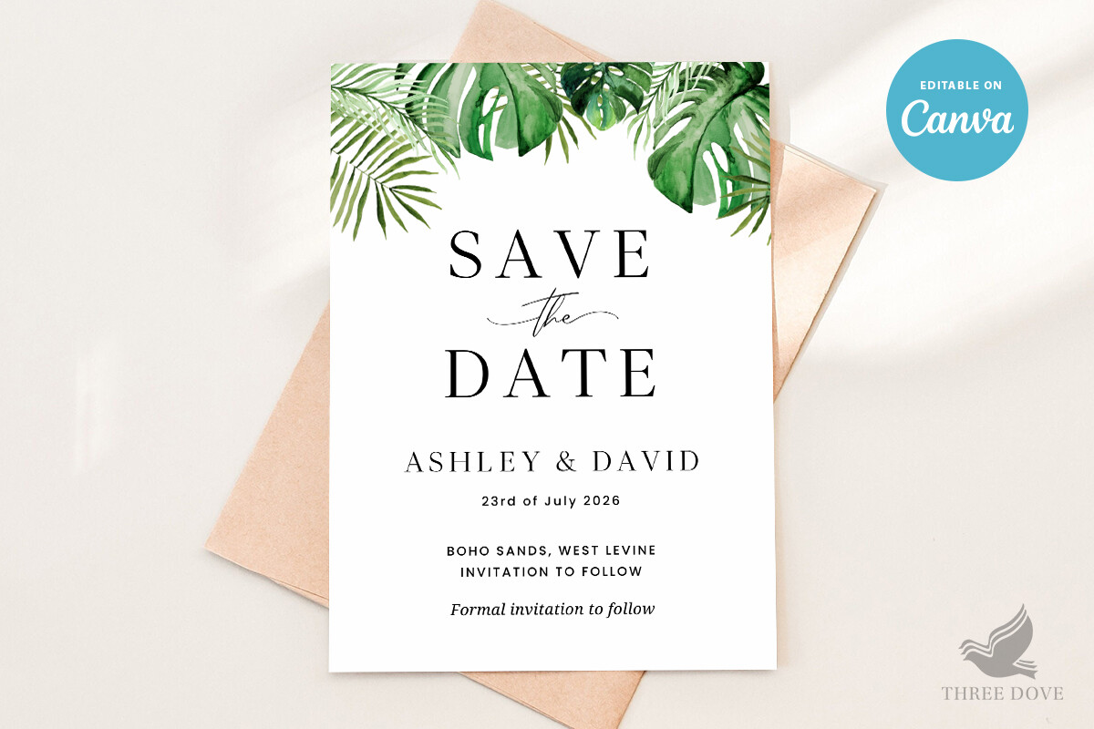 Greenery Save the Date Template