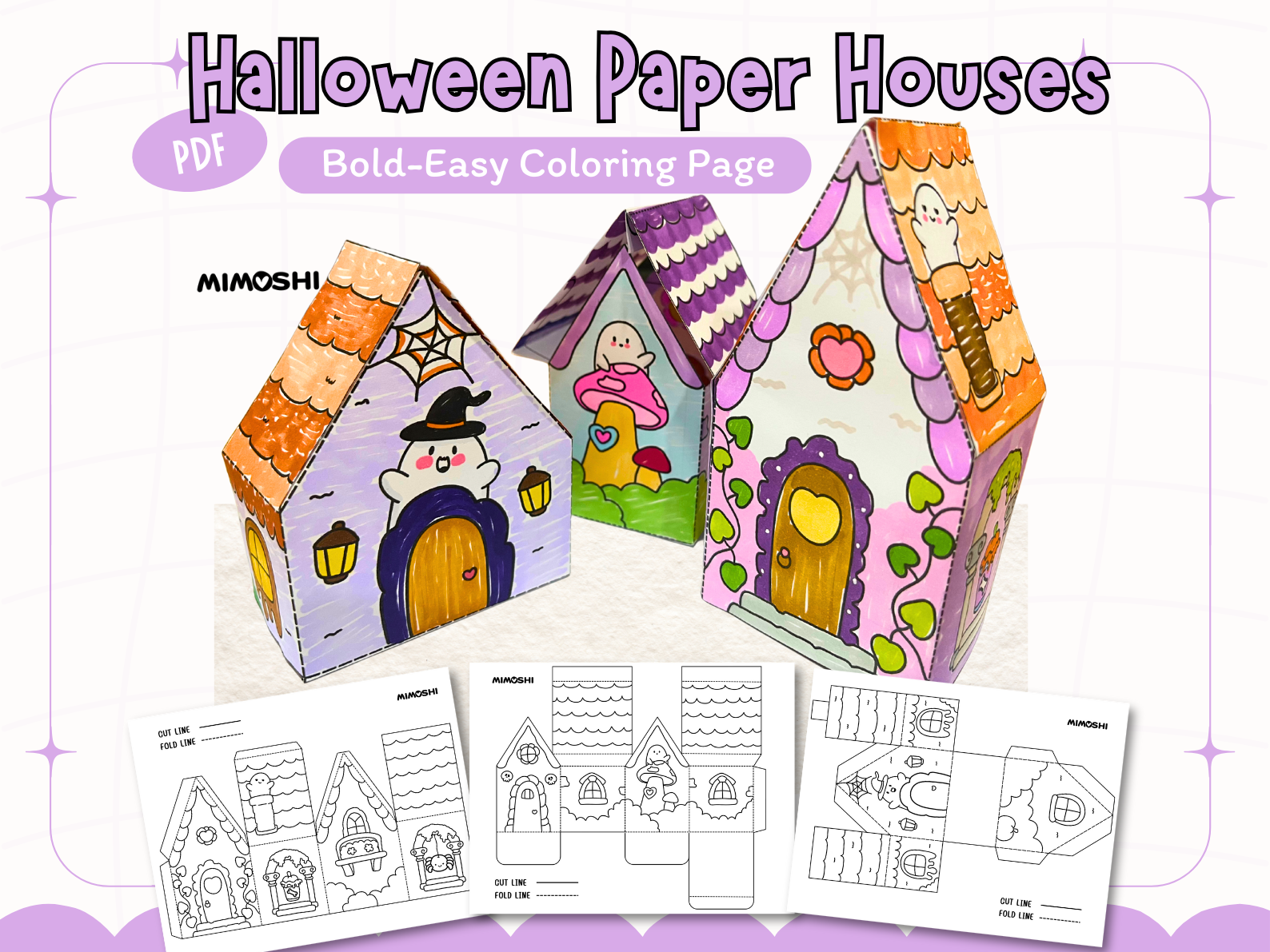 Halloween Paper Houses Haunted House