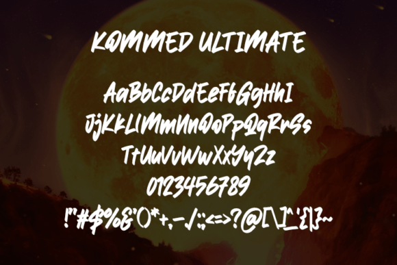Kommed Ultimate Font PNG with transparent background - Preview 1